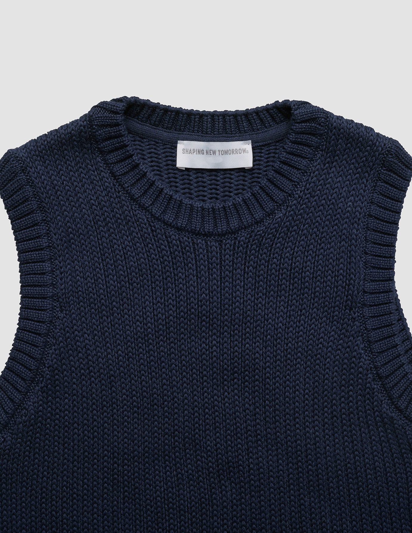 Women's Structured Knit Top Navy